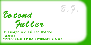 botond fuller business card