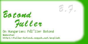 botond fuller business card